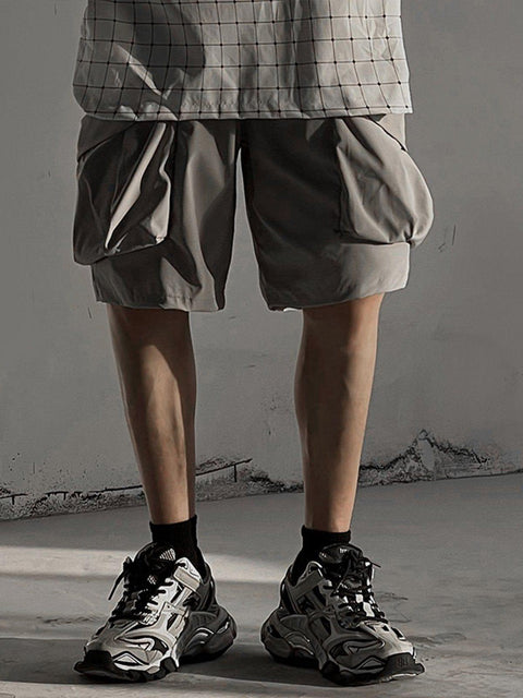 Dark Embroidery Cargo Shorts - Anagoc