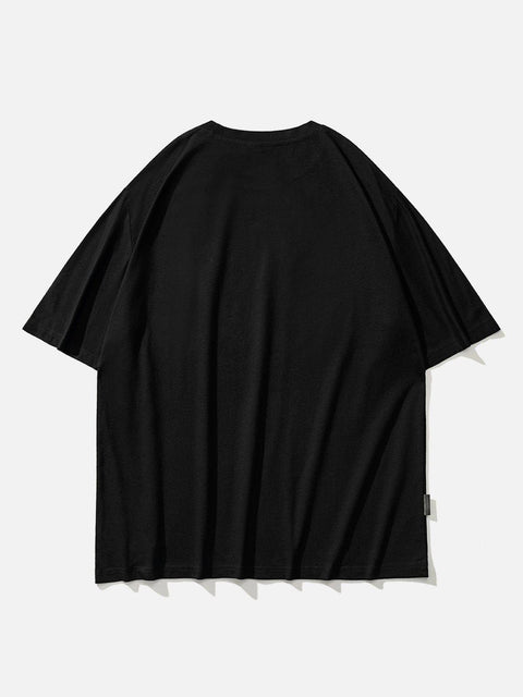 Paper Clip Letters Print Tee - Anagoc