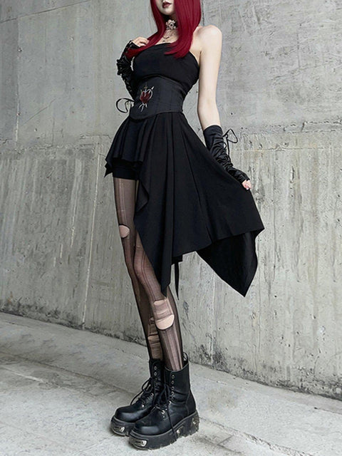 Dark Irregular Dress - Anagoc