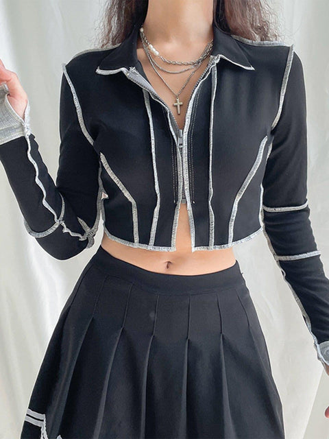 Sewing Thread Long Sleeve T Shirts - Anagoc