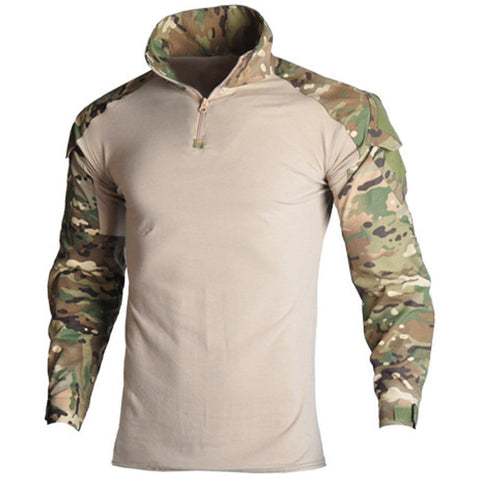 Camouflage Patchwork Tactical Combat Sweatshirt - Anagoc