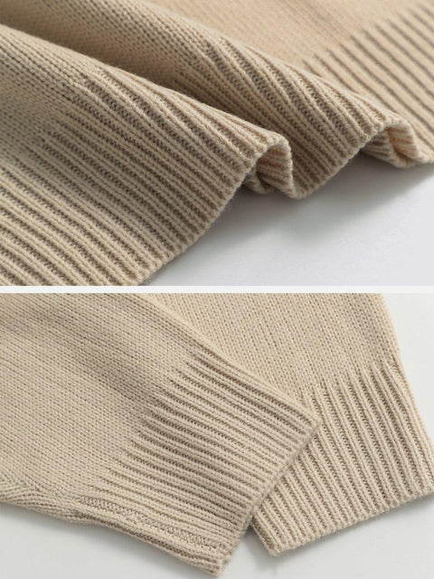 Letter Line Design Sweater - Anagoc