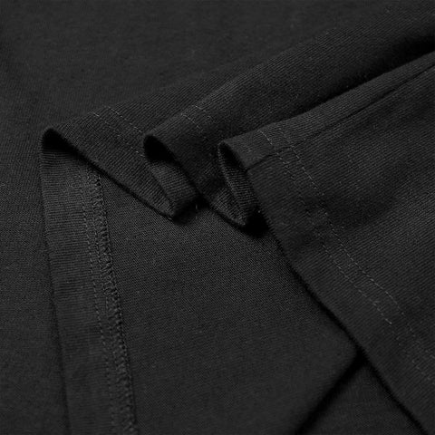 Solid Color Label Embroidery Sweatshirt - Anagoc