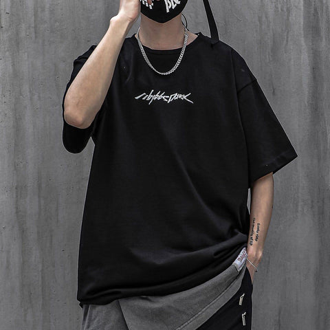 Multicolored Letter X Print Tee - Anagoc