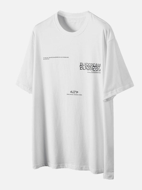 Distort Letters Graphic Tee - Anagoc