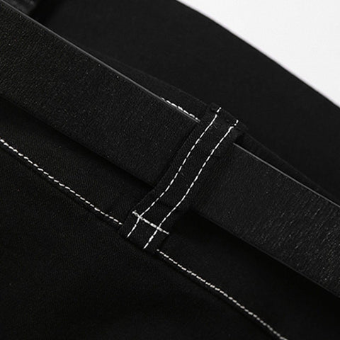 Dark Belt Buckle Slim Vest - Anagoc