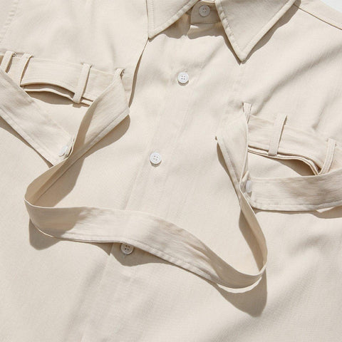 Ribbon Long Sleeve Shirt - Anagoc