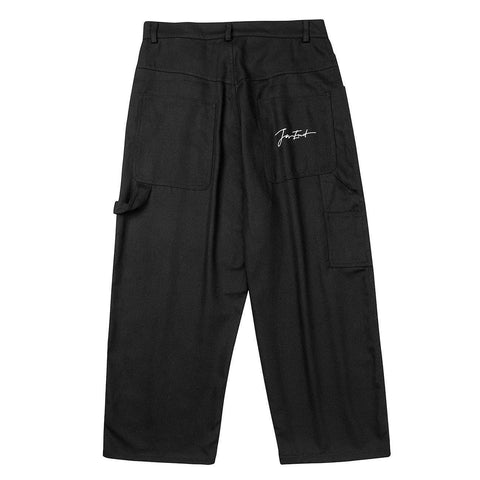 Solid Color Embroidery Pants - Anagoc