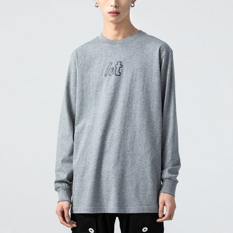 Solid Color Print Sweatshirt - Anagoc