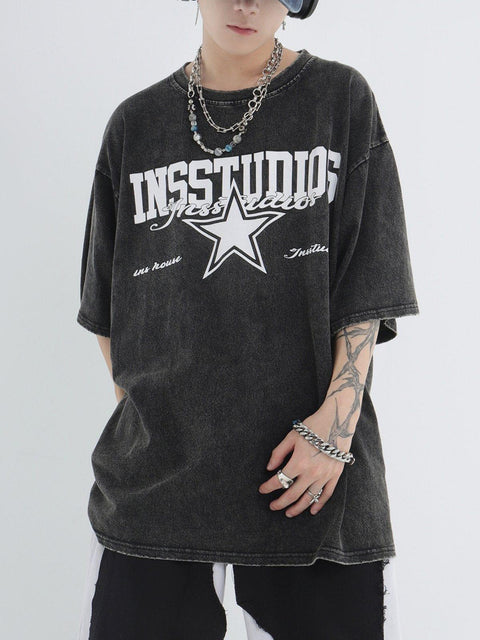 Cartoon Skeleton Graphic Tee - Anagoc