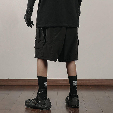 Function Long Zip Up Cargo Shorts - Anagoc