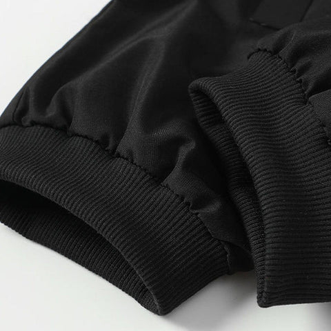 Multi Pockets Ribbons Cargo Pants - Anagoc