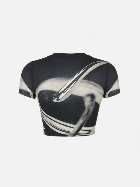 Abstract Droplet Print T Shirt - Anagoc