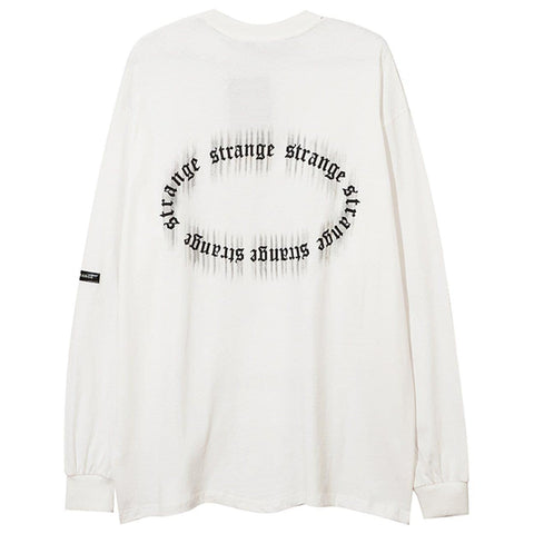 Phantom Alphabet Prisoner Print Sweatshirt - Anagoc