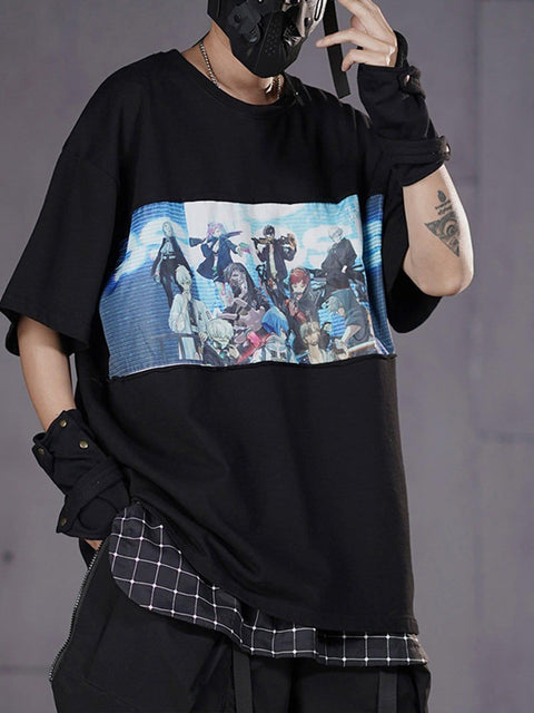Anime Cartoon Print Tee - Anagoc