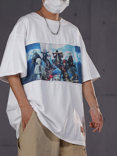 Anime Cartoon Print Tee - Anagoc