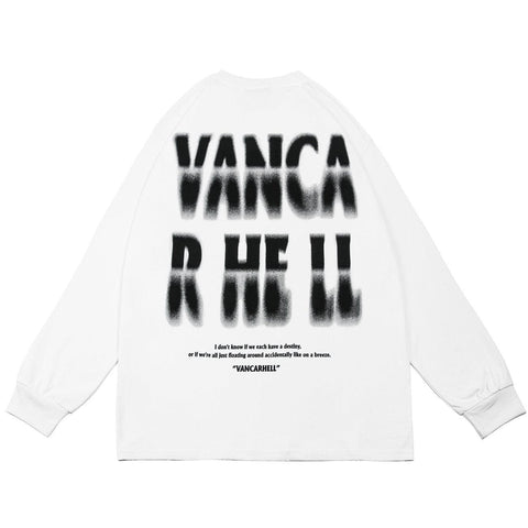 Unreal Letters Cotton Oversized Washed Sweatshirt - Anagoc