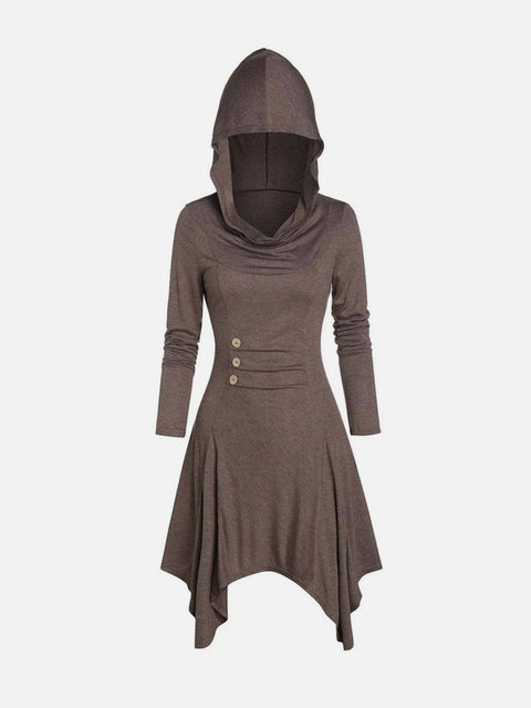 Loose Stretch Solid Dress - Anagoc