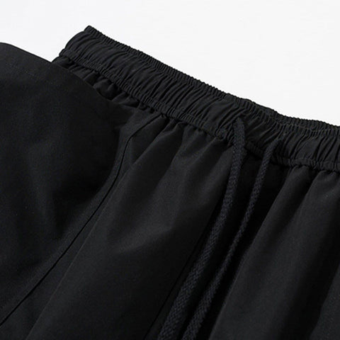 Combat Zipper Pockets Ribbons Cargo Pants - Anagoc