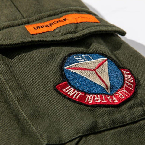 Embroidery Label Bomber Jacket - Anagoc