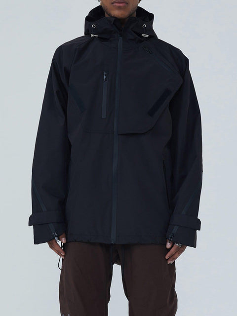 Patchwork Multi Pockets Zip Up Jacket - Anagoc