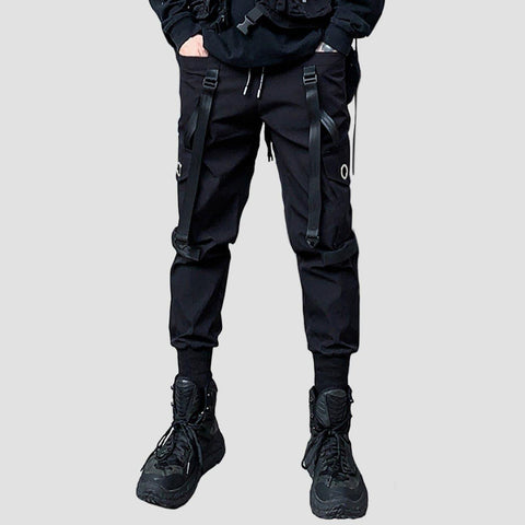 Functional Ribbons Cargo Pants - Anagoc