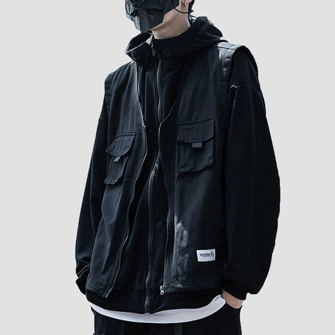 Fake Two Piece Splicing Jacket - Anagoc
