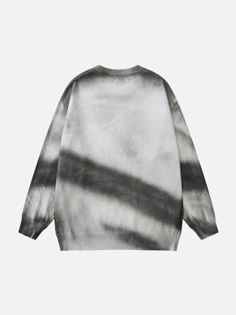 Tie Dye Crucifix Knit Sweater - Anagoc