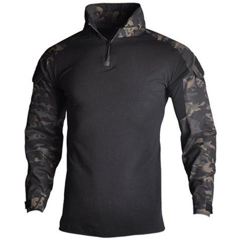 Camouflage Patchwork Tactical Combat Sweatshirt - Anagoc