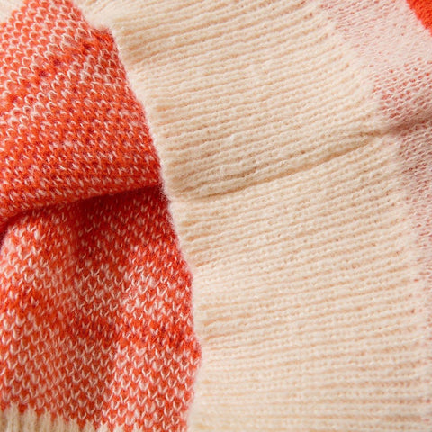 Small Daisy Pattern Knitted Sweater - Anagoc
