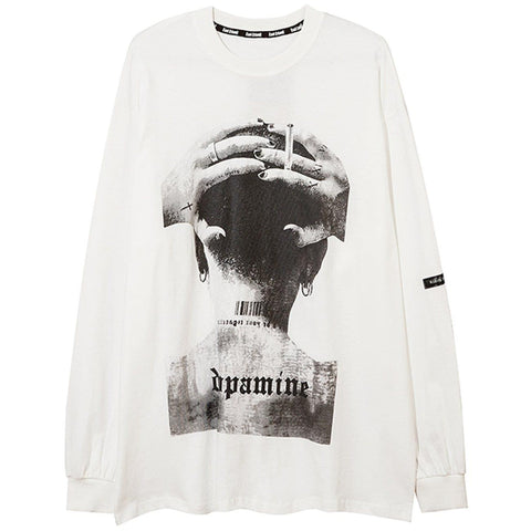 Phantom Alphabet Prisoner Print Sweatshirt - Anagoc
