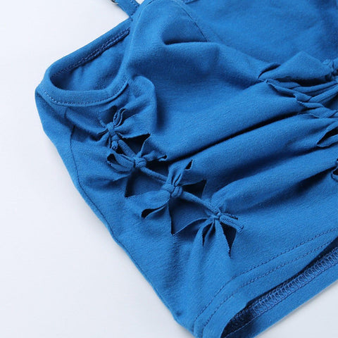 Bow Tie Hollowout Vest - Anagoc