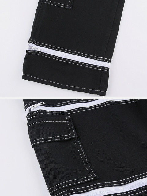 Detachable Zip Up Jeans - Anagoc