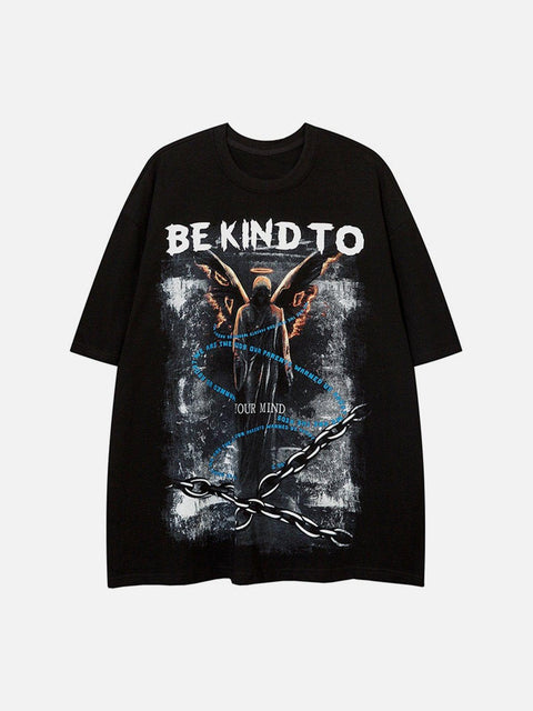 Angel Letter Graphic Tee - Anagoc
