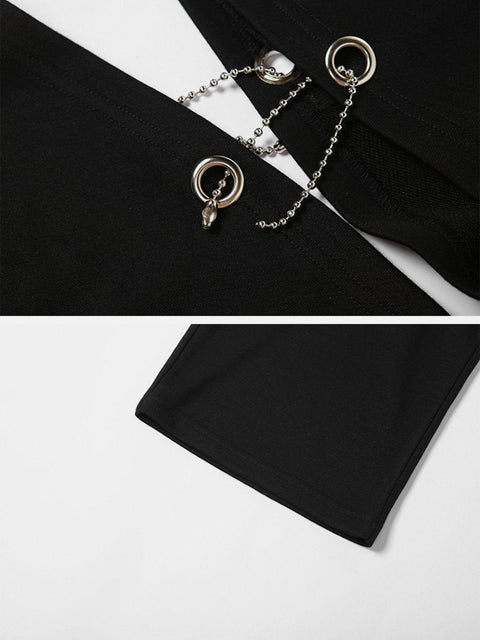 Chain Hollow Pants - Anagoc