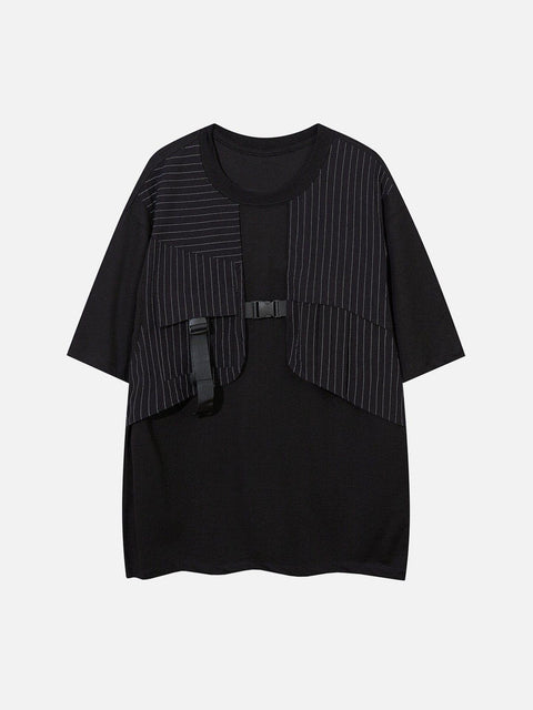 Patchwork Stripes Tee - Anagoc