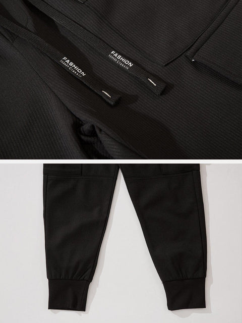 Multi Ribbon Cargo Pants - Anagoc