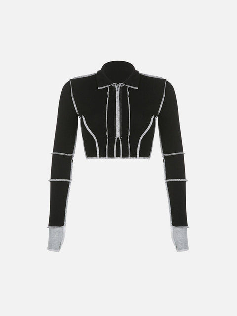 Sewing Thread Long Sleeve T Shirts - Anagoc