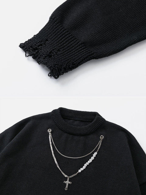 3D Gothic Alphabet Sweater - Anagoc