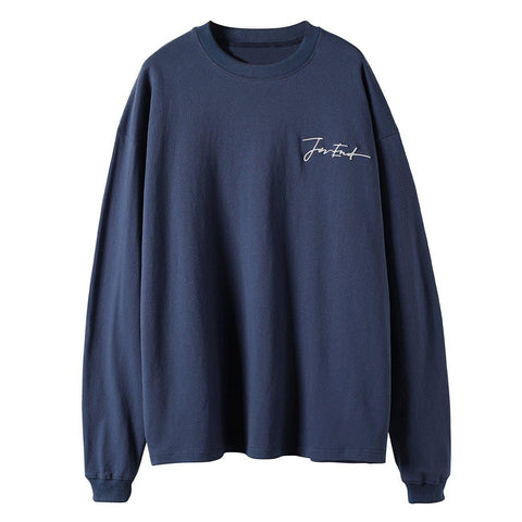 Solid Color Embroidery Sweatshirt - Anagoc