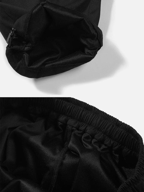 Solid Color Zip Up Pocket Cargo Pants - Anagoc
