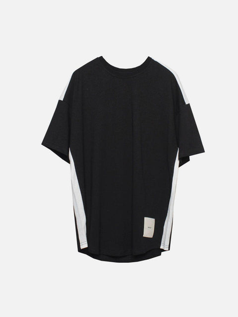 Black White Patchwork Tee - Anagoc