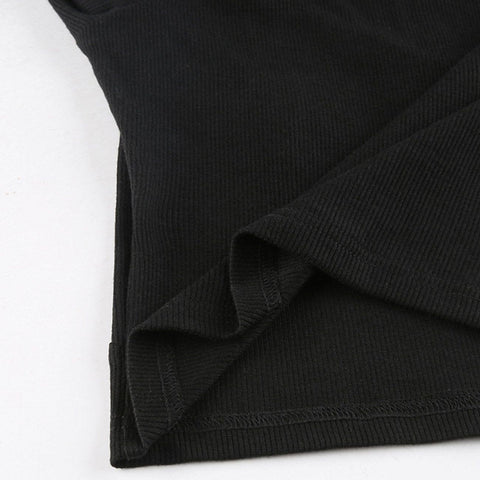 Sexy Off The Shoulder Metal Button Long Sleeve T Shirt - Anagoc