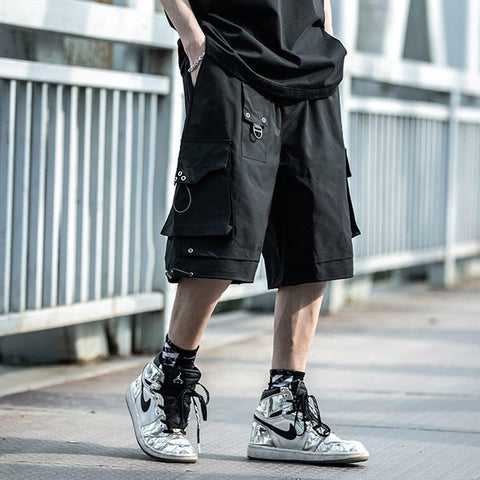 Punk Big Pockets Cargo Shorts - Anagoc