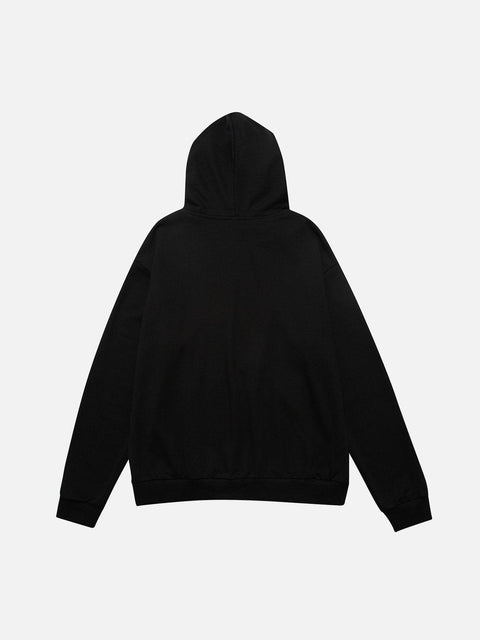 Embroidery Letters Hoodie - Anagoc