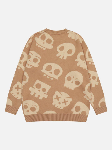 Tie Dye Crucifix Knit Sweater - Anagoc