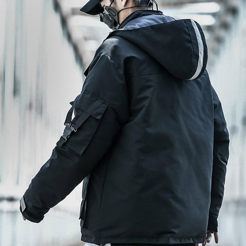 Combat Reflective Strip Winter Coat - Anagoc