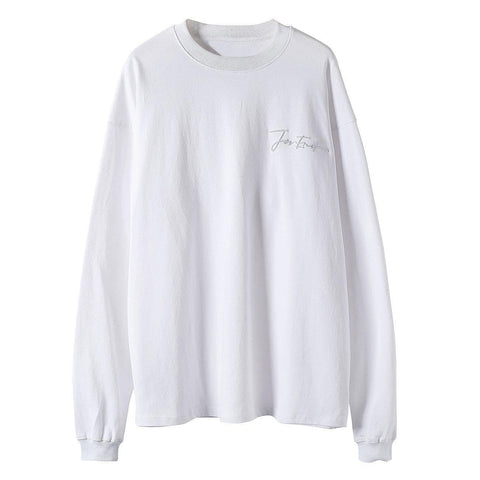 Solid Color Embroidery Sweatshirt - Anagoc
