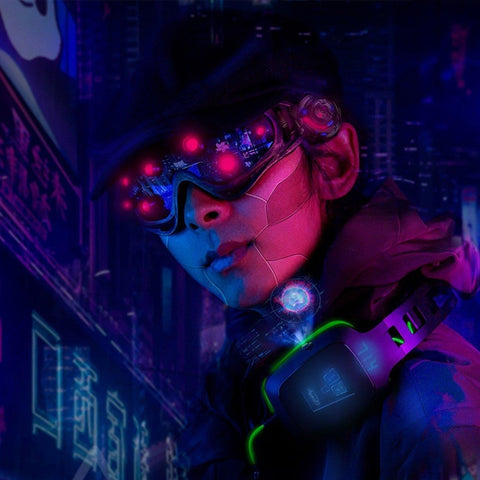 Cyberpunk Mechanical Sci-fi Steam Glow Mask - Anagoc