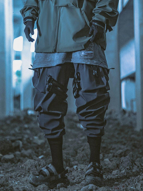 Schoolbag Buckle Pockets Cargo Pants - Anagoc